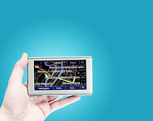 Image showing Gps in a man hand.