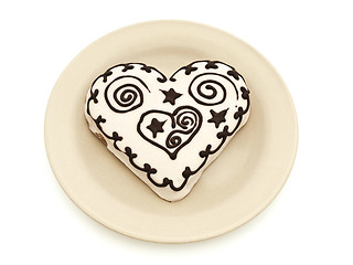 Image showing heart spice cake