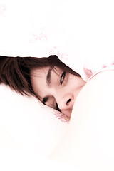 Image showing Beautiful young woman sleeping.