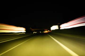 Image showing Night on the road