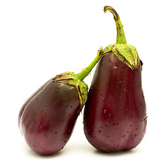 Image showing Raw eggplants