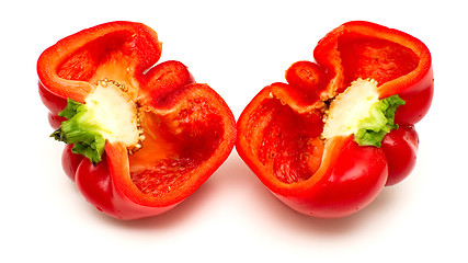 Image showing Two sections of pepper