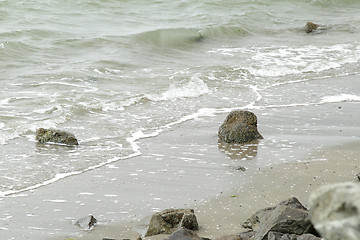 Image showing Shoreline with rocks