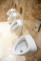 Image showing urinals in restroom