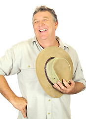 Image showing Laughing Man With Hat