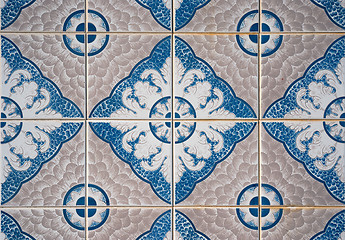 Image showing Ornamental old tiles