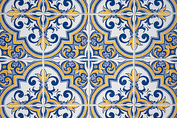 Image showing Ornamental old tiles