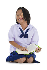 Image showing schoolgirl with book