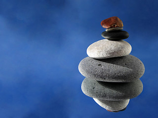 Image showing Balancing rocks, space for text.