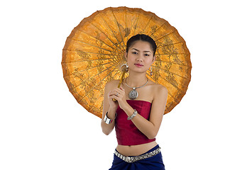 Image showing asian girl in traditional 