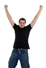 Image showing man celebrating his success