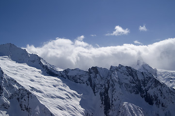 Image showing Glacier. Caucasus Mountains. Dombay