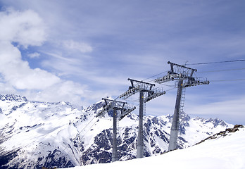 Image showing Ropeway at ski resort