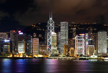 Image showing Hong Kong skyline at night