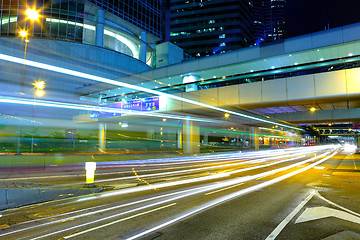 Image showing traffic in city at night