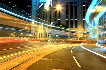 Image showing busy city night