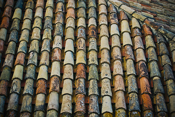 Image showing old tiled roof