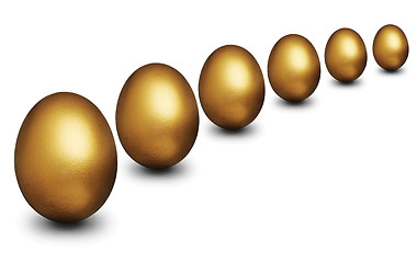 Image showing Golden egg representing financial security