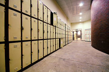 Image showing School Hallway with Student Lockers