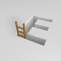 Image showing letter e and ladder