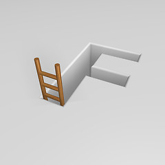 Image showing letter f and ladder