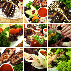 Image showing Collection of meat dishes 