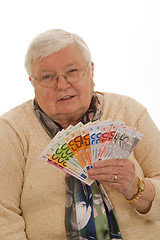 Image showing Grandma with Euros