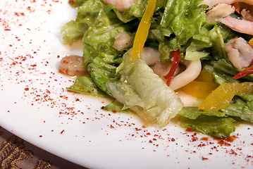 Image showing Salad made of seafood        