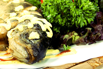 Image showing Baked fish  