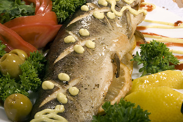 Image showing Baked fish