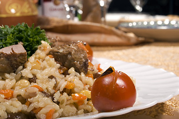 Image showing Pilaf with meat    