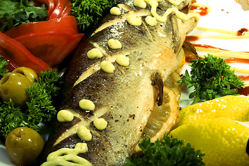 Image showing Baked fish