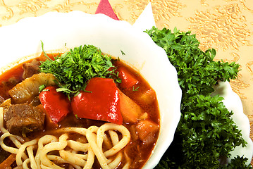 Image showing Hot appetizing soup      