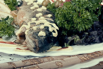 Image showing Baked fish 