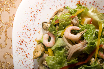 Image showing Salad made of seafood        