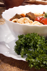 Image showing Hot appetizing soup     
