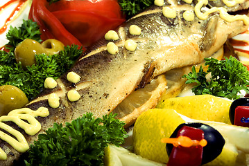 Image showing Baked fish  