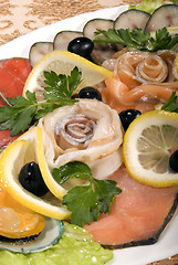 Image showing Dish with seafood     