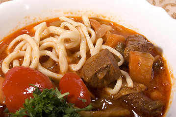 Image showing Hot appetizing soup      