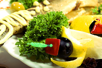 Image showing Baked fish  