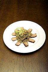 Image showing Dish with spaghetti  