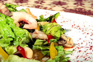 Image showing Salad made of seafood 
