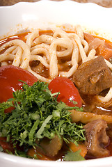 Image showing Hot appetizing soup     