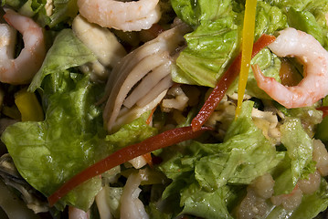 Image showing Salad made of seafood        
