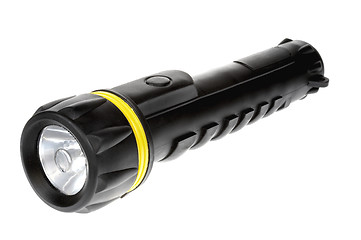 Image showing Black rubber coated torch