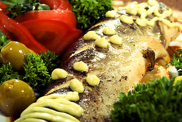 Image showing Baked fish  