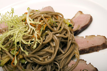 Image showing Dish with spaghetti   