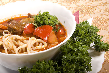 Image showing Hot appetizing soup      