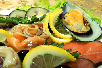Image showing Dish with seafood   