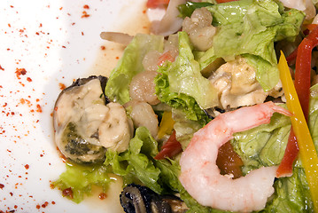 Image showing Salad made of seafood        